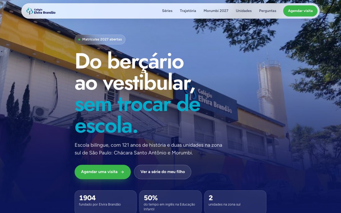 Prévia do site novo do Elvira